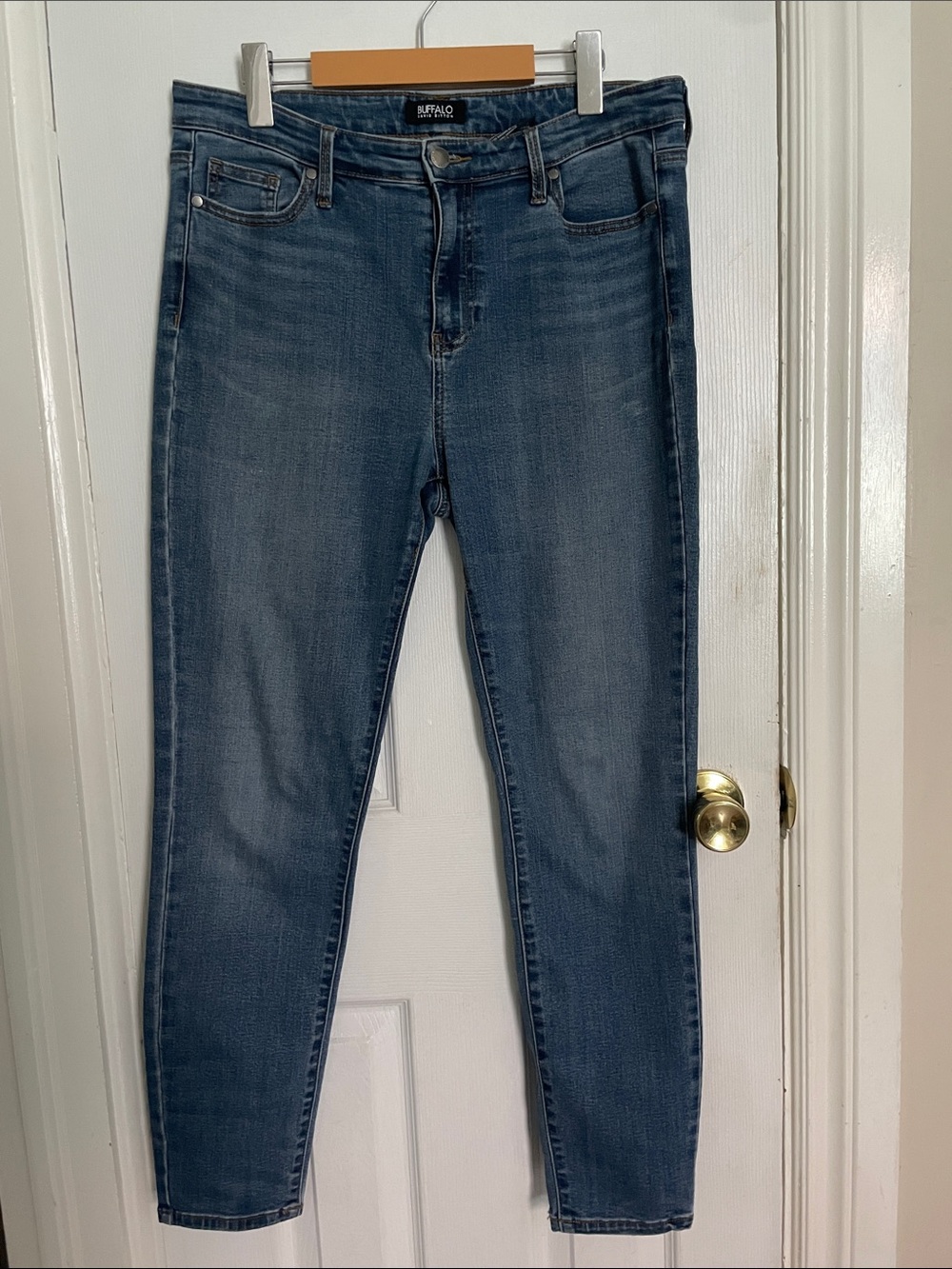 Buffalo David Bitton Mollie High Rise Stretch Skinny Jeans Size 10 Medium Wash